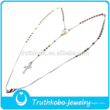 TKB-N0029 Lady's European Honourable Fashion Two Tone Design High Quality Stainless Steel Engagement Necklace